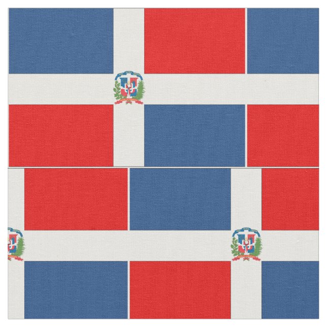 Dominican Republic Flag Fabric (Close Up)