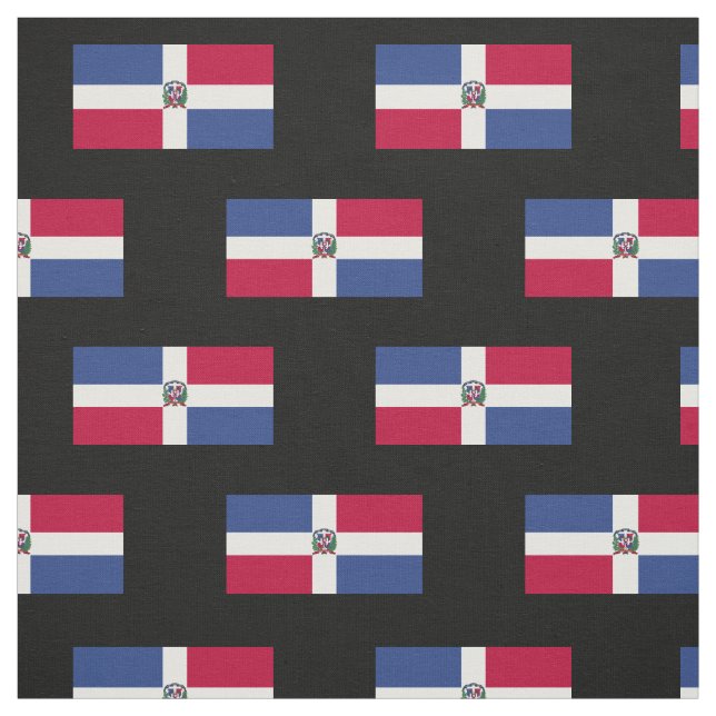 Dominican Republic Flag Fabric (Swatch)