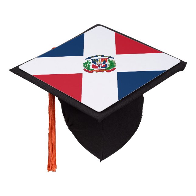 Dominican Republic Flag Graduation Cap Topper (Angled)