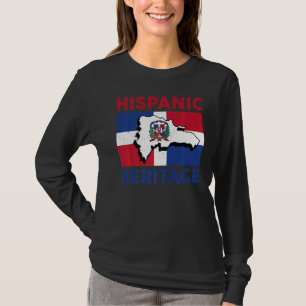 Dominican Republic Flag Hispanic Heritage Month Ki T-Shirt