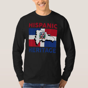 Dominican Republic Flag Hispanic Heritage Month Ki T-Shirt