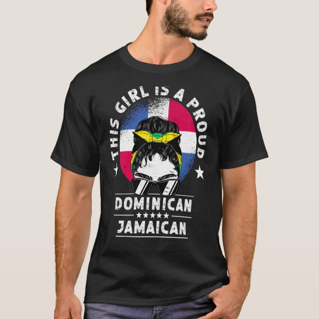 Dominican Republic Flag Jamaica Grown Women Girl P T-Shirt (Front)