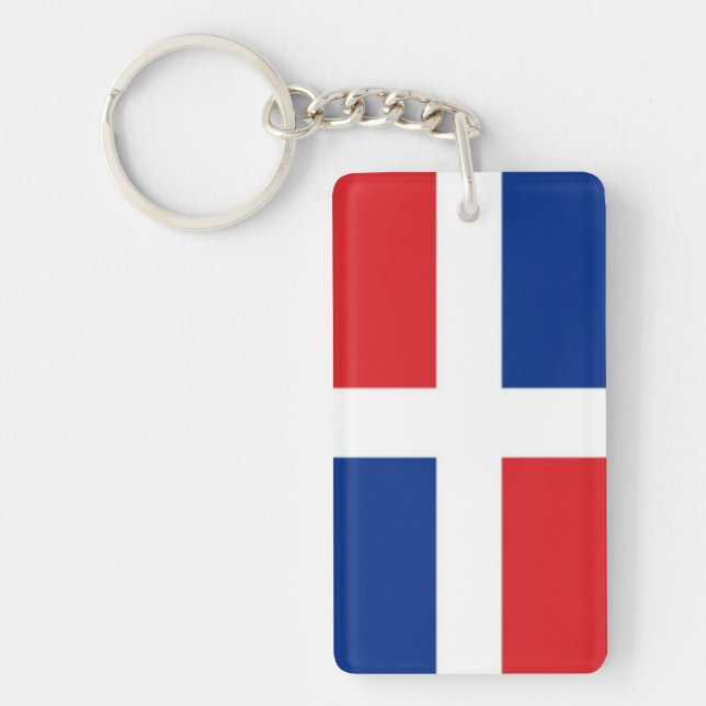 Dominican Republic Flag Keychain (Front)