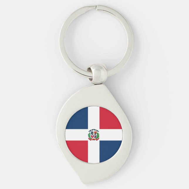 Dominican Republic Flag Keychain (Front)