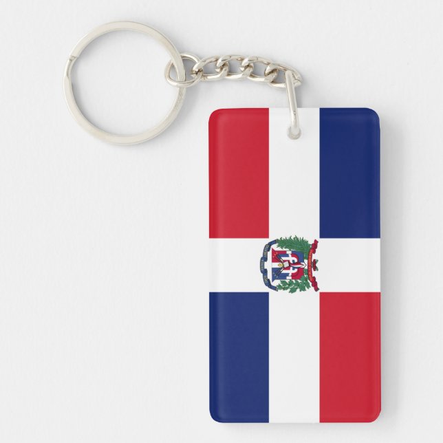 Dominican Republic Flag Keychain (Front)