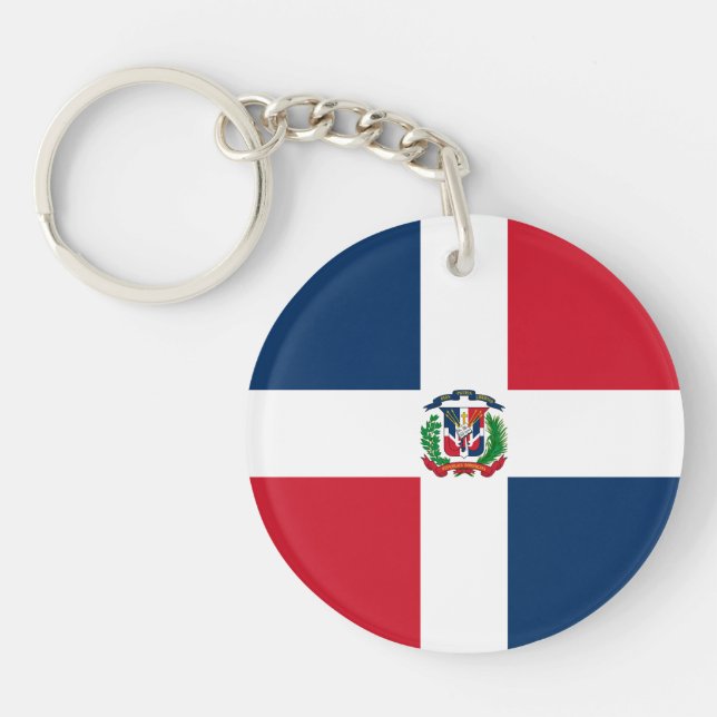 Dominican Republic Flag Keychain (Front)