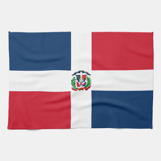 Dominican Republic Flag Kitchen Towel (Horizontal)