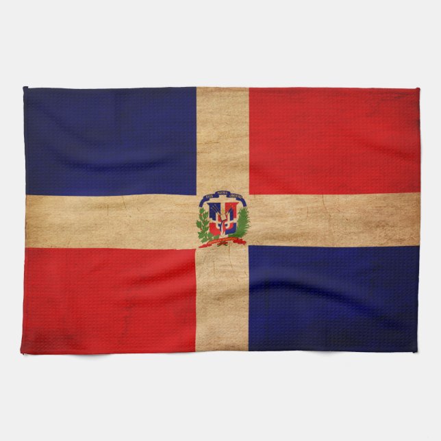 Dominican Republic Flag Kitchen Towel (Horizontal)