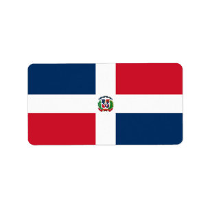 Dominican Republic flag Label