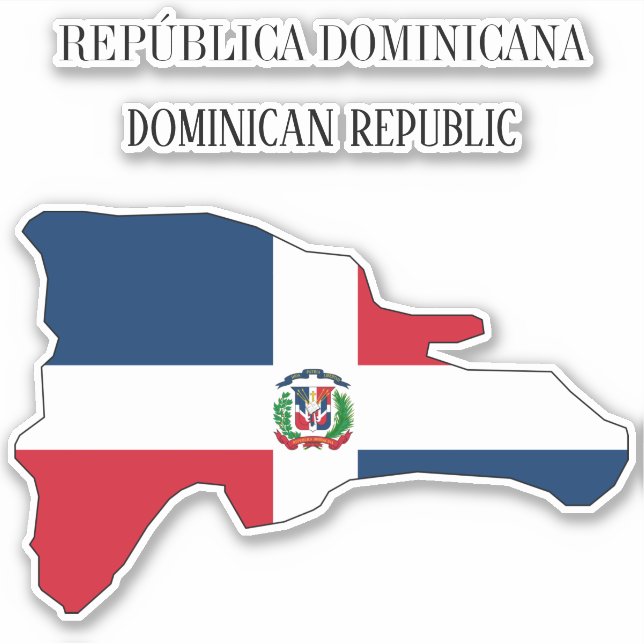 Dominican Republic Flag Map (Front)