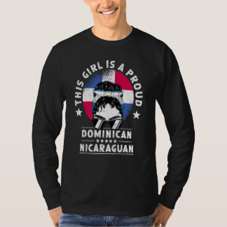 Dominican Republic Flag Nicaragua Grown Women Girl T-Shirt