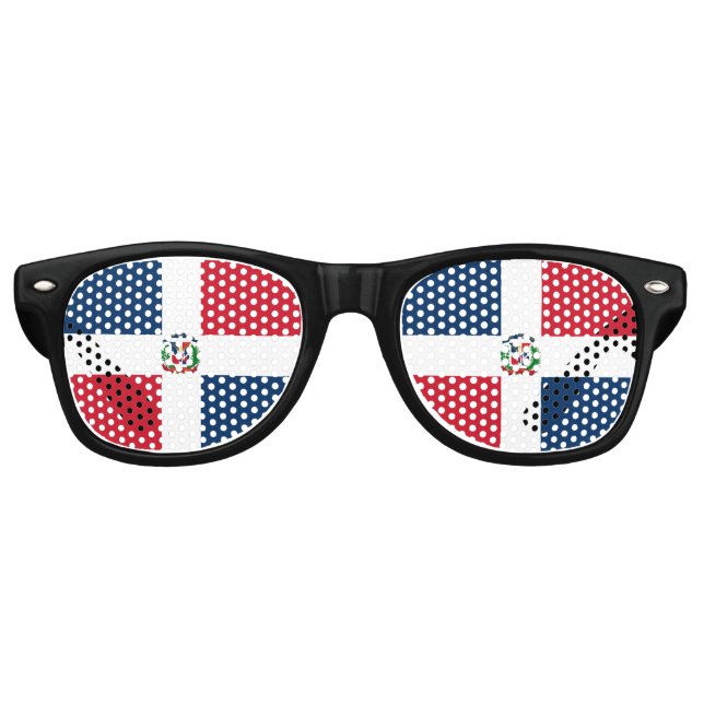 Dominican Republic flag party Sunglasses (Front)