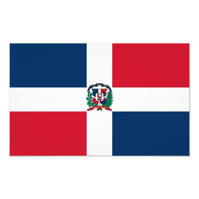 Dominican Republic Flag Photo Print (Front)