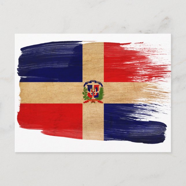Dominican Republic Flag Postcards (Front)