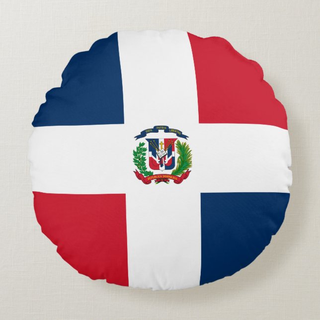 Dominican Republic Flag Round Pillow (Front)