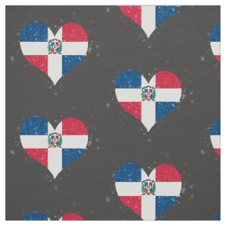 Dominican Republic Flag Shining Beautiful Fabric