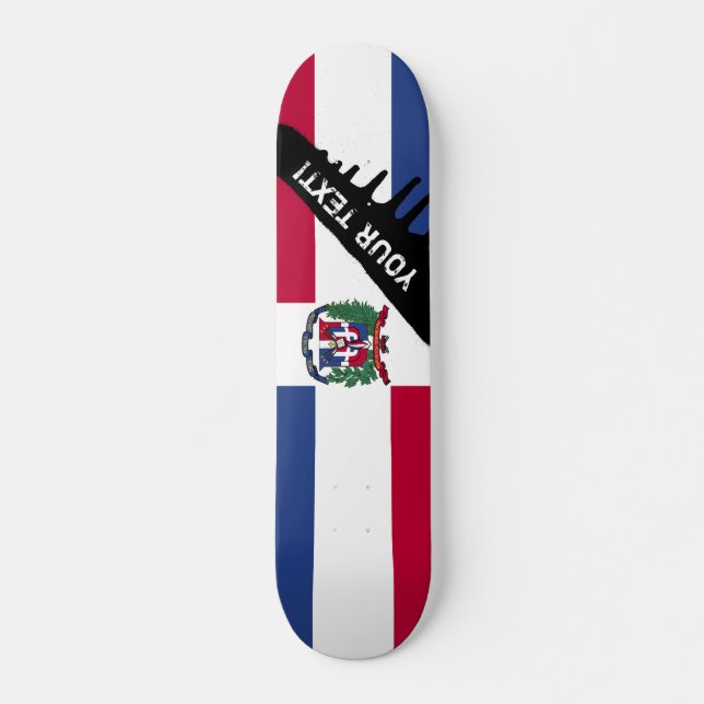 Dominican Republic Flag Skateboard (Front)