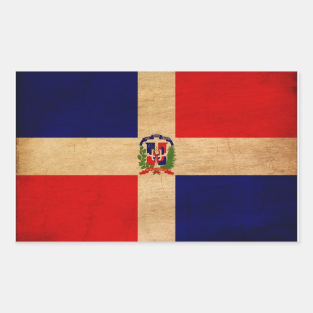 Dominican Republic Flag Sticker (Front)