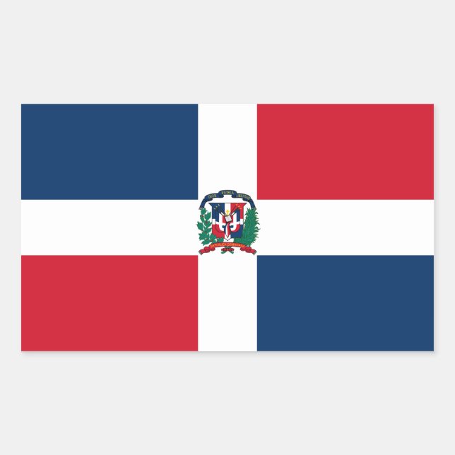 Dominican Republic Flag Sticker (Front)