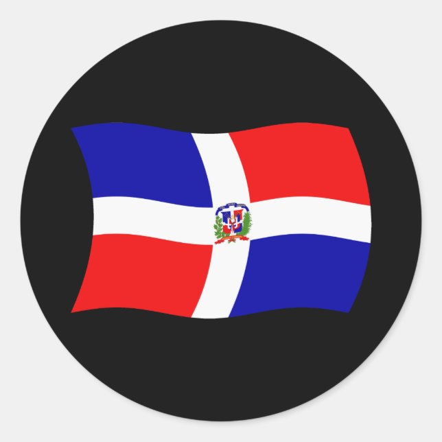Dominican Republic Flag Sticker (Front)
