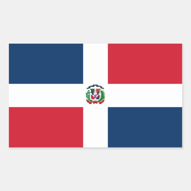 Dominican Republic Flag Sticker (Front)