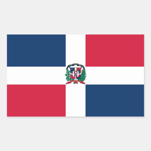 Dominican Republic Flag Sticker (Front)