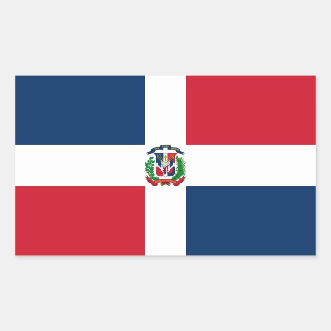 Dominican Republic Flag Sticker (Front)