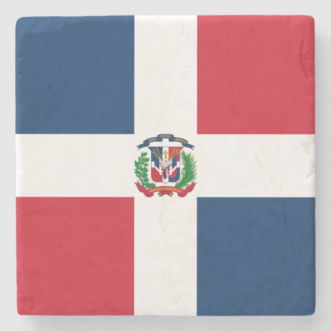 Dominican Republic Flag Stone Coaster (Front)