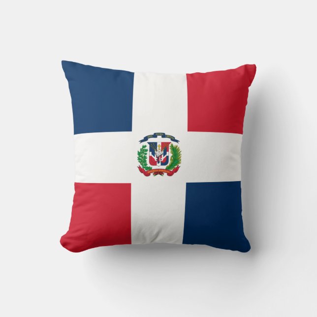 Dominican Republic Flag Throw Pillow (Front)
