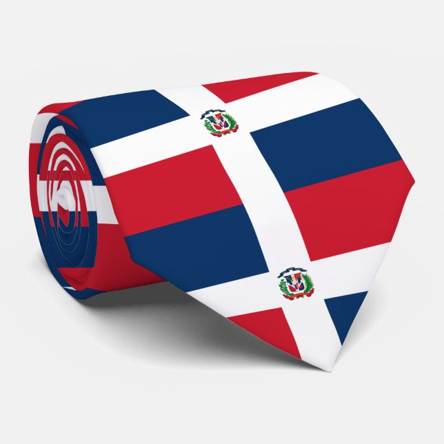 Dominican Republic flag Tie (Rolled)