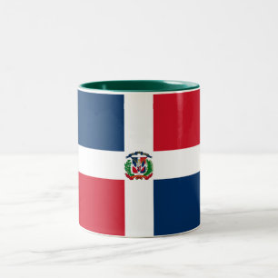 Dominican Republic Flag Two-Tone Coffee Mug