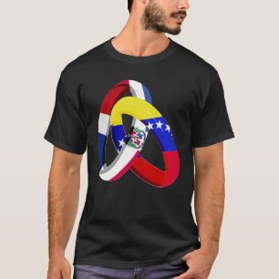 Dominican Republic Flag Venezuela Ring Marriage We T-Shirt