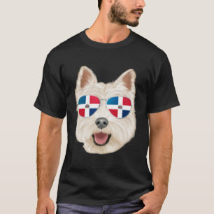 Dominican Republic Flag West Highland White Terrie T-Shirt