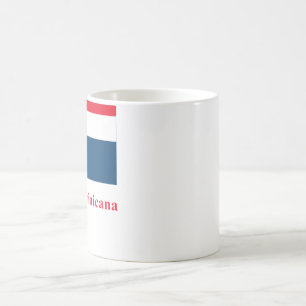 Dominican Republic Flag with Name in Spanish Coffee Mug