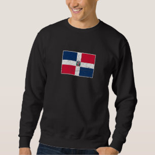 Dominican Republic Flag With Vintage National Colo Sweatshirt