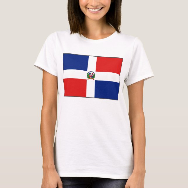 Dominican Republic Flag x Map T-Shirt (Front)