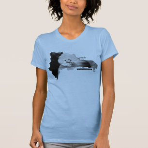 Dominican Republic Flower Map Tropical Hibiscus T-Shirt