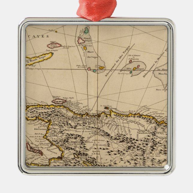 Dominican Republic, Haiti, West Indies Metal Ornament (Front)
