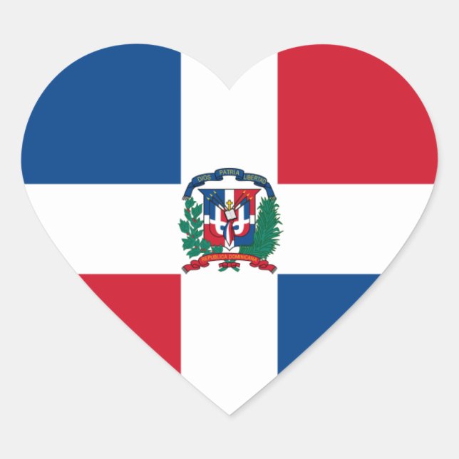 dominican republic heart sticker (Front)