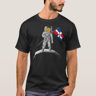 Dominican Republic Heritage Dominican Astronaut Mo T-Shirt