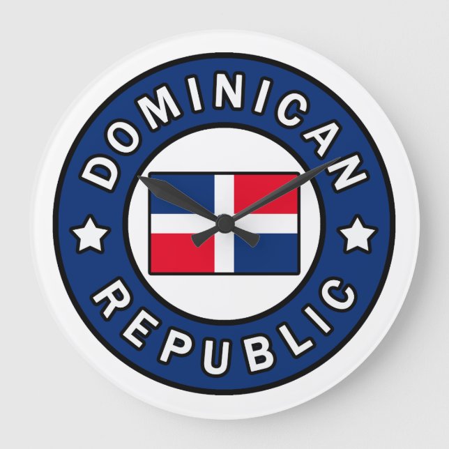 Dominican Republic Large Clock (Front)