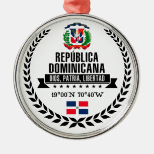 Dominican Republic Metal Ornament
