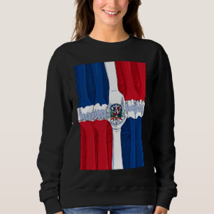 Dominican Republic National Pride DR Flag Raised H Sweatshirt