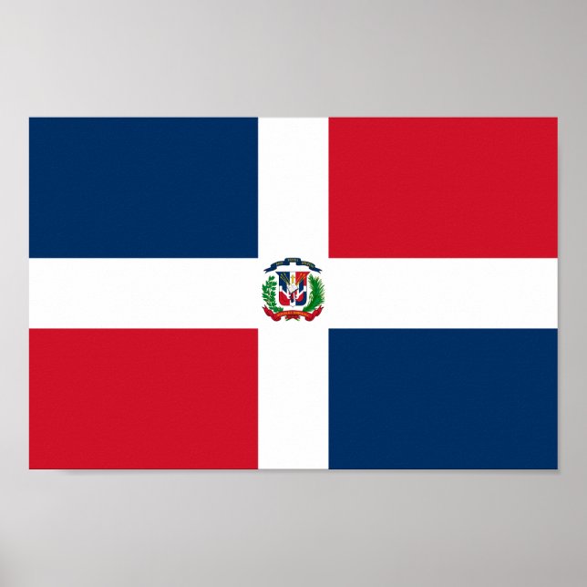 Dominican Republic National World Flag Poster (Front)