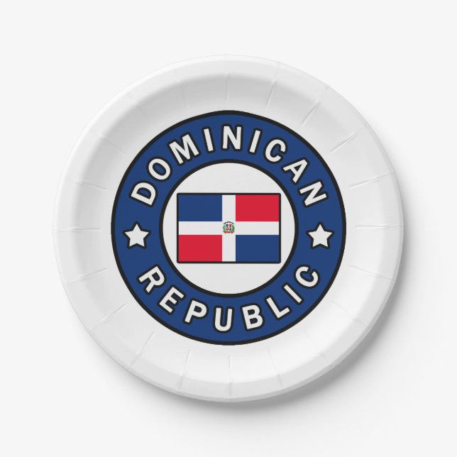 Dominican Republic Paper Plate (Front)