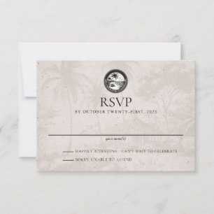 Dominican Republic Passport Wedding RSVP Card