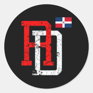 Dominican Republic Rd Flag Pride Dominican Classic Round Sticker