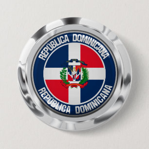 Dominican Republic Round Emblem 3 Inch Round Button