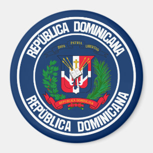 Dominican Republic Round Emblem Magnet