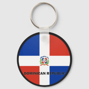 Dominican Republic Roundel quality Flag Keychain